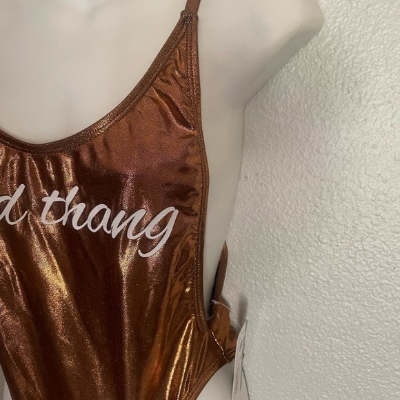 DIPPIN DAISY’S Rusty “WILD THANG” bronze swimsuit size medium - Picture 4 of 11